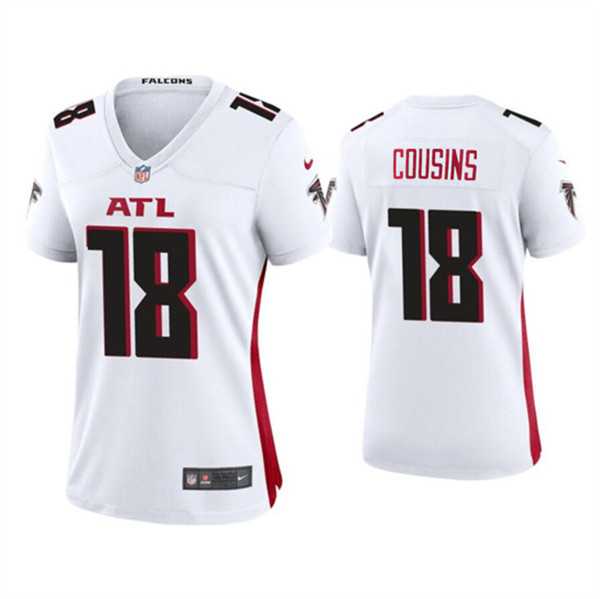 Women%27s Atlanta Falcons #18 Kirk Cousins White Stitched Jersey Dzhi